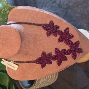 Natasha Couture Deep Pink Floral Necklace